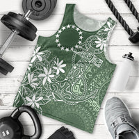 Sage Green Kuki Airani Tapakau Men Tank Top Tribal Anchor Mix Tiare