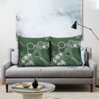 Sage Green Kuki Airani Tapakau Pillow Cover Tribal Anchor Mix Tiare