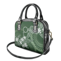 Sage Green Kuki Airani Tapakau Shoulder Handbag Tribal Anchor Mix Tiare