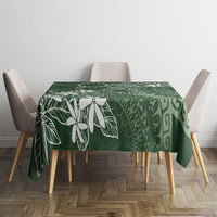 Sage Green Kuki Airani Tapakau Tablecloth Tribal Anchor Mix Tiare LT7 - Polynesian Pride