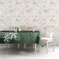 Sage Green Kuki Airani Tapakau Tablecloth Tribal Anchor Mix Tiare LT7 - Polynesian Pride