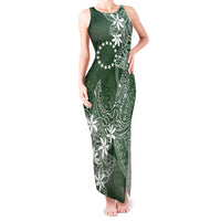 Sage Green Kuki Airani Tapakau Tank Maxi Dress Tribal Anchor Mix Tiare