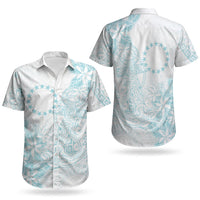Turquoise Kuki Airani Tapakau Couples Matching Summer Maxi Dress and Hawaiian Shirt Tribal Anchor Mix Tiare LT7 - Polynesian Pride
