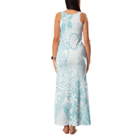 Turquoise Kuki Airani Tapakau Family Matching Tank Maxi Dress and Hawaiian Shirt Tribal Anchor Mix Tiare LT7 - Polynesian Pride