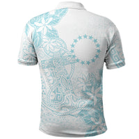 Turquoise Kuki Airani Tapakau Polo Shirt Tribal Anchor Mix Tiare LT7 - Polynesian Pride
