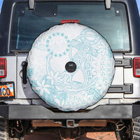 Turquoise Kuki Airani Tapakau Spare Tire Cover Tribal Anchor Mix Tiare