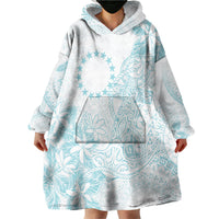 Turquoise Kuki Airani Tapakau Wearable Blanket Hoodie Tribal Anchor Mix Tiare LT7 - Polynesian Pride