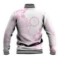 Candy Pink Kuki Airani Tapakau Baseball Jacket Tribal Anchor Mix Tiare