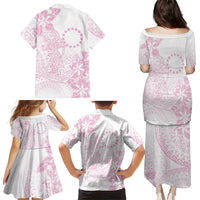 Candy Pink Kuki Airani Tapakau Family Matching Puletasi and Hawaiian Shirt Tribal Anchor Mix Tiare LT7 - Polynesian Pride