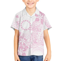 Candy Pink Kuki Airani Tapakau Family Matching Tank Maxi Dress and Hawaiian Shirt Tribal Anchor Mix Tiare LT7 Son's Shirt Candy Pink - Polynesian Pride