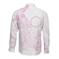 Candy Pink Kuki Airani Tapakau Long Sleeve Button Shirt Tribal Anchor Mix Tiare LT7 - Polynesian Pride