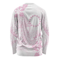 Candy Pink Kuki Airani Tapakau Long Sleeve Shirt Tribal Anchor Mix Tiare LT7 - Polynesian Pride