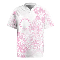 Candy Pink Kuki Airani Tapakau Rugby Jersey Tribal Anchor Mix Tiare