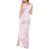 Candy Pink Kuki Airani Tapakau Tank Maxi Dress Tribal Anchor Mix Tiare