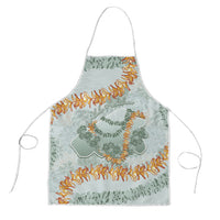 Hawaii Kaho'olawe Island Flowers Lei Apron Silver Hinahina Kū Kahakai