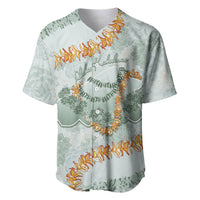 Hawaii Kaho'olawe Island Flowers Lei Baseball Jersey Silver Hinahina Kū Kahakai
