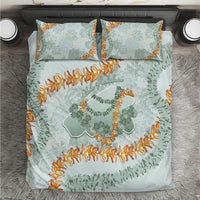 Hawaii Kaho'olawe Island Flowers Lei Bedding Set Silver Hinahina Kū Kahakai