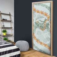 Hawaii Kaho'olawe Island Flowers Lei Door Cover Silver Hinahina Kū Kahakai