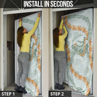 Hawaii Kaho'olawe Island Flowers Lei Door Cover Silver Hinahina Kū Kahakai