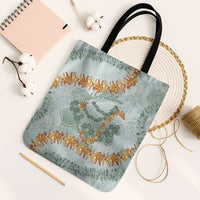 Hawaii Kaho'olawe Island Flowers Lei Tote Bag Silver Hinahina Kū Kahakai