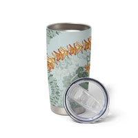 Hawaii Kaho'olawe Island Flowers Lei Tumbler Cup Silver Hinahina Kū Kahakai