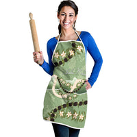 Hawaii Molokai Island Flowers Lei Apron Kukui Nut Mossy Green