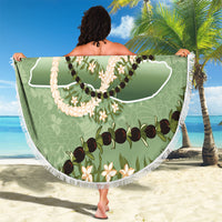 Hawaii Molokai Island Flowers Lei Beach Blanket Kukui Nut Mossy Green