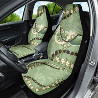 Hawaii Molokai Island Flowers Lei Car Seat Cover Kukui Nut Mossy Green