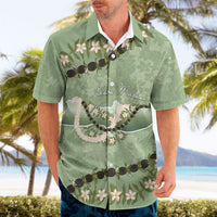 Hawaii Molokai Island Flowers Lei Hawaiian Shirt Kukui Nut Mossy Green LT7 - Polynesian Pride