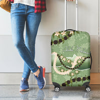 Hawaii Molokai Island Flowers Lei Luggage Cover Kukui Nut Mossy Green