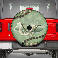Hawaii Molokai Island Flowers Lei Spare Tire Cover Kukui Nut Mossy Green
