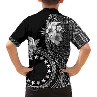 Kia Orana Cook Islands Family Matching Short Sleeve Bodycon Dress and Hawaiian Shirt Tiare and Stars LT7 - Polynesian Pride