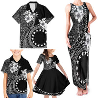 Kia Orana Cook Islands Family Matching Tank Maxi Dress and Hawaiian Shirt Tiare and Stars LT7 - Polynesian Pride