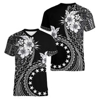 Kia Orana Cook Islands Women V-Neck T-Shirt Tiare and Stars