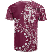 Kia Orana Cook Islands T Shirt Tiare and Stars - Maroon