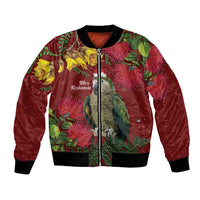 Kakapo Bird New Zealand Bomber Jacket Floral Christmas