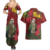 Kakapo Bird New Zealand Couples Matching Summer Maxi Dress and Hawaiian Shirt Floral Christmas LT7 - Polynesian Pride