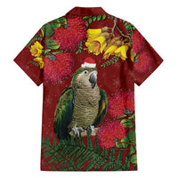 Kakapo Bird New Zealand Family Matching Off The Shoulder Long Sleeve Dress and Hawaiian Shirt Floral Christmas LT7 - Polynesian Pride
