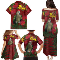 Kakapo Bird New Zealand Family Matching Puletasi and Hawaiian Shirt Floral Christmas LT7 - Polynesian Pride