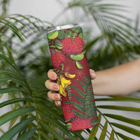Kakapo Bird New Zealand Skinny Tumbler Floral Christmas LT7 - Polynesian Pride