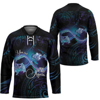 Polynesian Personalized Memorial Hockey Jersey Oceanic Infinity Symbol - Until We Meet Again - Polynesian Pride