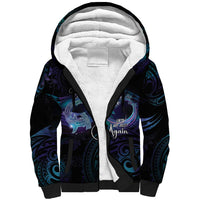 Polynesian Personalized Memorial Sherpa Hoodie Oceanic Infinity Symbol - Until We Meet Again - Polynesian Pride
