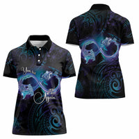 Polynesian Personalized Memorial Women Polo Shirt Oceanic Infinity Symbol - Until We Meet Again - Polynesian Pride