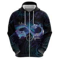 Polynesian Personalized Memorial Zip Hoodie Oceanic Infinity Symbol - Until We Meet Again LT7 - Polynesian Pride