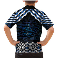 New Zealand Matariki Family Matching Mermaid Dress and Hawaiian Shirt Galaxy Styled Taniko LT7 - Polynesian Pride