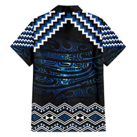 New Zealand Matariki Family Matching Off The Shoulder Long Sleeve Dress and Hawaiian Shirt Galaxy Styled Taniko LT7 - Polynesian Pride