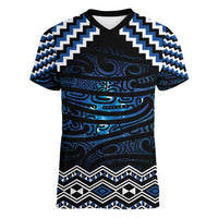 New Zealand Matariki Women V-Neck T-Shirt Galaxy Styled Taniko