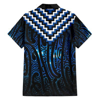 New Zealand Matariki Family Matching Off Shoulder Maxi Dress and Hawaiian Shirt Galaxy Poutama Motifs LT7 - Polynesian Pride