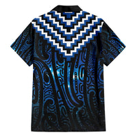 New Zealand Matariki Family Matching Short Sleeve Bodycon Dress and Hawaiian Shirt Galaxy Poutama Motifs LT7 - Polynesian Pride