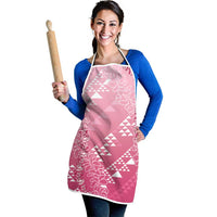 Hawaii Rose Pink Kapa Apron Vintage 'Ohe Kāpala Motifs Mix Plumeria Leis